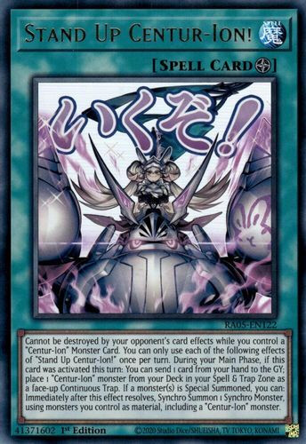 [RA05-EN122] Stand Up Centur-Ion! (Text Art) (Ultra Rare)<1st>