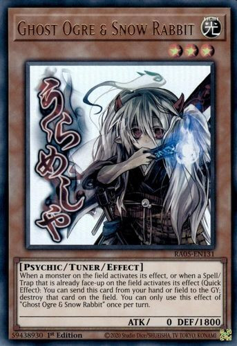 [RA05-EN131] Ghost Ogre & Snow Rabbit (Text Art) (Ultra Rare)<1st>