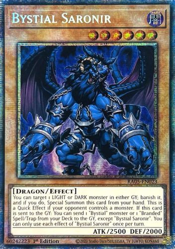 [RA05-EN023] Bystial Saronir (Starlight Rare)<1st>