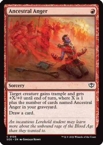 [SOS-0106](C) Ancestral Anger (Foil)