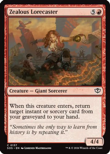 [SOS-0137](C) Zealous Lorecaster (Foil)