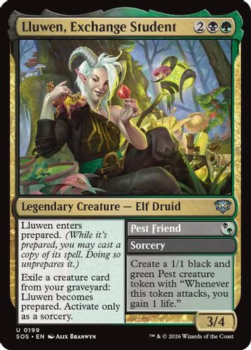[SOS-0199](U) Lluwen, Exchange Student // Pest Friend (Foil)