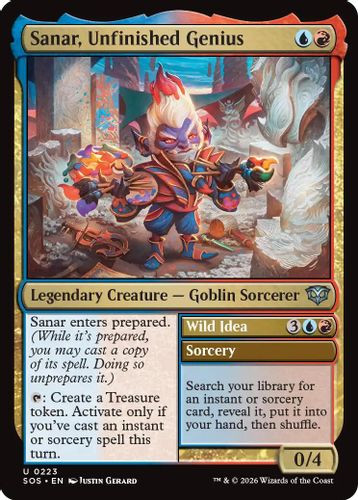 [SOS-0223](U) Sanar, Unfinished Genius // Wild Idea (Foil)