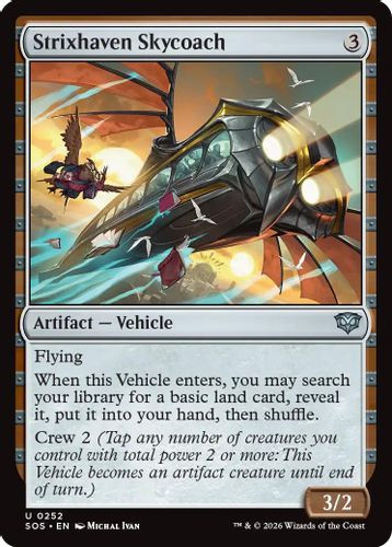 [SOS-0252](U) Strixhaven Skycoach (Foil)