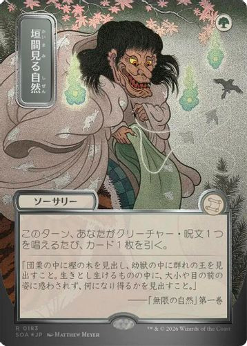 [SOA-0183](R) Glimpse of Nature (Alternate Art) (Silver Scroll Foil)