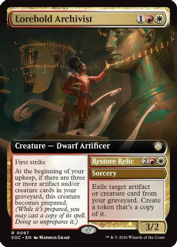 [SOC-0097](R) Lorehold Archivist // Restore Relic (Extended Art)