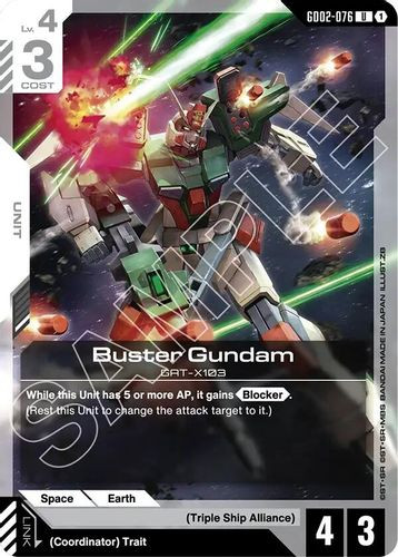 [GD02-076](U) Buster Gundam {ST09 Ver.}