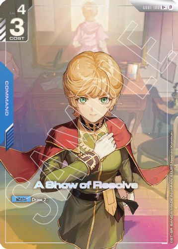 [GD01-100](U+) A Show of Resolve {Beta Ver.} {Alt Art} {Foil}