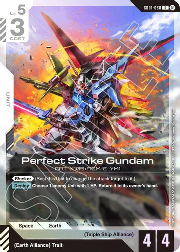 [GD01-068](R) Perfect Strike Gundam {Beta Ver.} {Foil}
