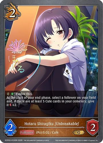 [ECP02-P23EN](PG) Hotaru Shiragiku [Unbreakable] (Premium Foil)