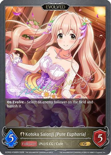 [ECP02-P36EN](PG) Kotoka Saionji [Pure Euphoria] (Evolved) (Premium Foil)