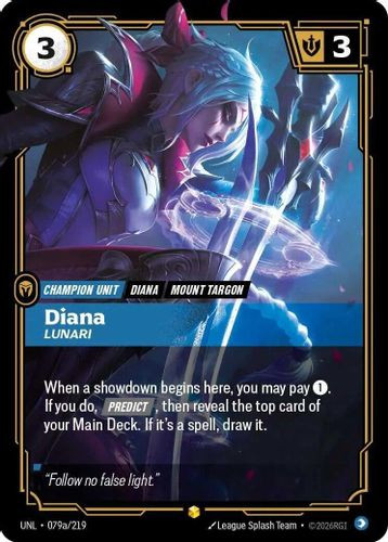 |RB03|[UNL-079a/219](AA) Diana - Lunari {Alt Art} {Foil}