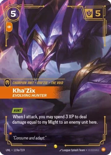 |RB03|[UNL-119a/219](AA) Kha'Zix - Evolving Hunter {Alt Art} {Foil}