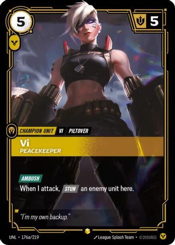 |RB03|[UNL-176a/219](AA) Vi - Peacekeeper {Alt Art} {Foil}