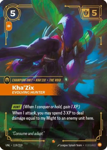 |RB03|[UNL-119/219](E) Kha'Zix - Evolving Hunter {Foil}