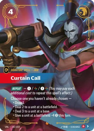 |RB03|[UNL-182/219](E) Curtain Call {Foil}