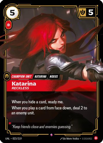|RB03|[UNL-023/219](R) Katarina - Reckless {Foil}
