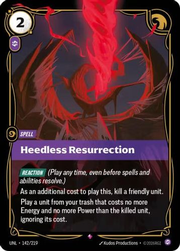 |RB03|[UNL-142/219](R) Heedless Resurrection {Foil}