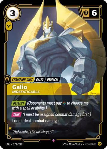 |RB03|[UNL-171/219](R) Galio - Indefatigable {Foil}