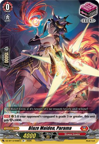 [DZ-BT13/058EN](R+) Blaze Maiden, Parama
