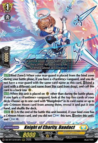 [DZ-BT13/013EN](RRR) Knight of Charity, Baadact