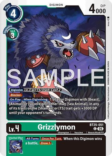 [BT25-051](C) Grizzlymon