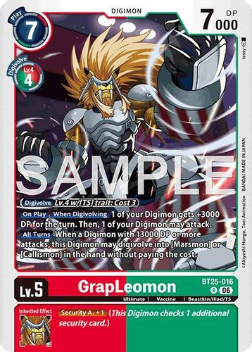 [BT25-016](R) GrapLeomon (Foil)