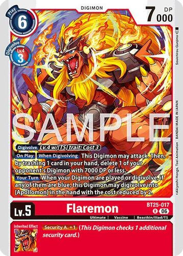 [BT25-017](R) Flaremon (Foil)