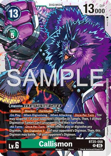 [BT25-058](R) Callismon (Foil)