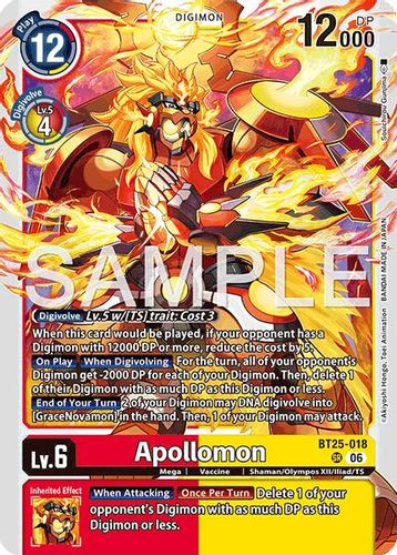[BT25-018](SR) Apollomon (Foil)