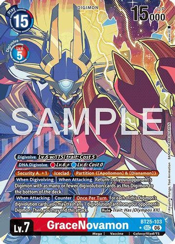 [BT25-103](SEC) Gracenovamon (1 Star Alt Art) (Foil)