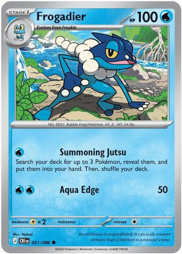 |ME04|[CRI-021/086](C) Frogadier {Reverse Holo}