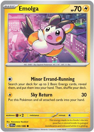 |ME04|[CRI-030/086](C) Emolga {Reverse Holo}