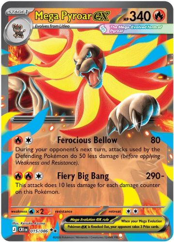 |ME04|[CRI-015/086](RR) Mega Pyroar ex {Holo}