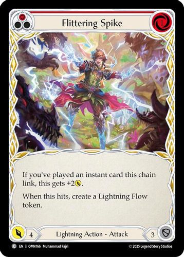 [FAB20 1st][OMN-166](C) Flittering Spike (Red)