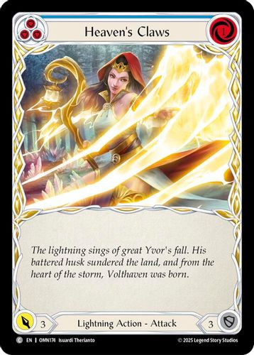[FAB20 1st][OMN-174](C) Heaven's Claws (Blue)