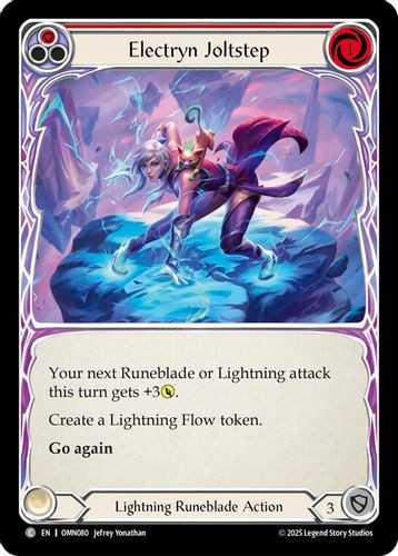 [FAB20 1st][OMN-080](C) Electryn Joltstep (Red) (Rainbow Foil)