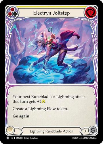 [FAB20 1st][OMN-081](C) Electryn Joltstep (Yellow) (Rainbow Foil)