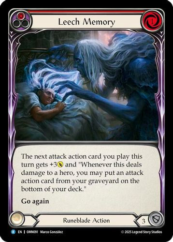 [FAB20 1st][OMN-091](R) Leech Memory (Rainbow Foil)