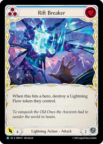 [FAB20 1st][OMN-157](R) Rift Breaker (Blue) (Rainbow Foil)