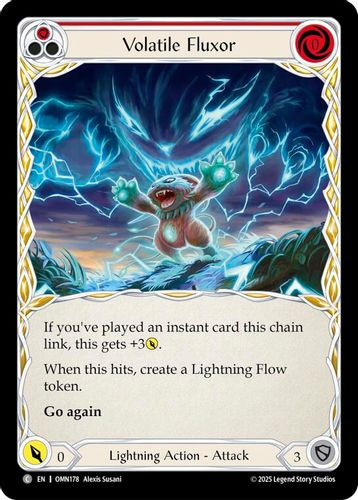 [FAB20 1st][OMN-178](C) Volatile Fluxor (Red) (Rainbow Foil)