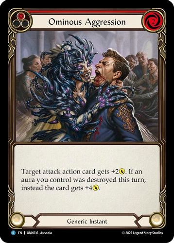 [FAB20 1st][OMN-216](R) Ominous Aggression (Rainbow Foil)