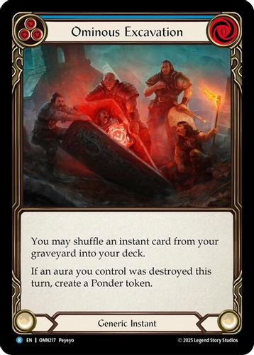 [FAB20 1st][OMN-217](R) Ominous Excavation (Rainbow Foil)