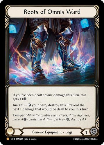 [FAB20 1st][OMN-204](L) Boots of Omnis Ward (Rainbow Foil)