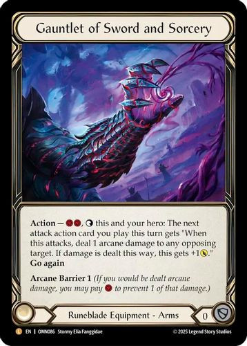 [FAB20 1st][OMN-086](L) Gauntlet of Sword and Sorcery (Cold Foil)