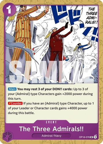 [OP16-076](UC) The Three Admirals!!