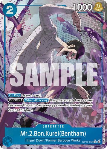 [OP16-055](R) Mr.2.Bon.Kurei(Bentham) (Alternate Art) (Foil)