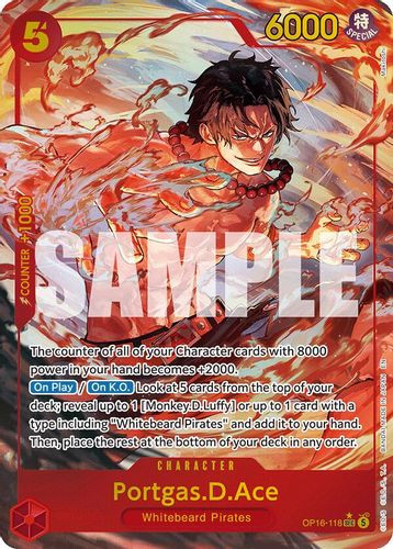 [OP16-118](SEC) Portgas.D.Ace (Alternate Art) (Foil)