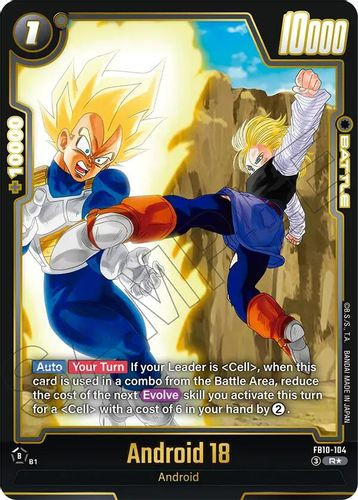 [FB10-104](R) Android 18 (1 Star Alt Art) (Foil)