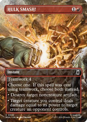 [MSH-0332](C) Hulk Smash! (Borderless) (Foil)